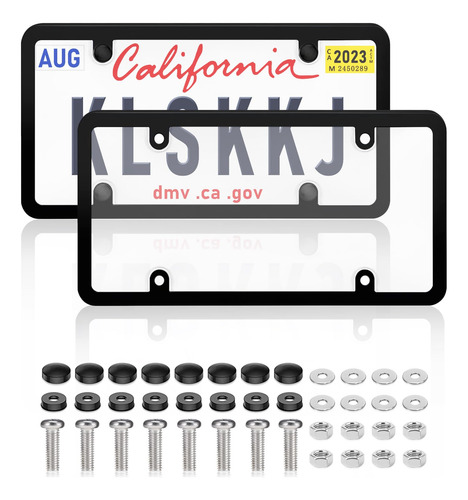 Fundas Y Marcos Para Matrículas Klskkj, Transparentes, Paque