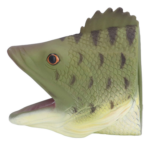 Juguetes Hand Puppet Soft Fish High Simulation Bass Head Toy