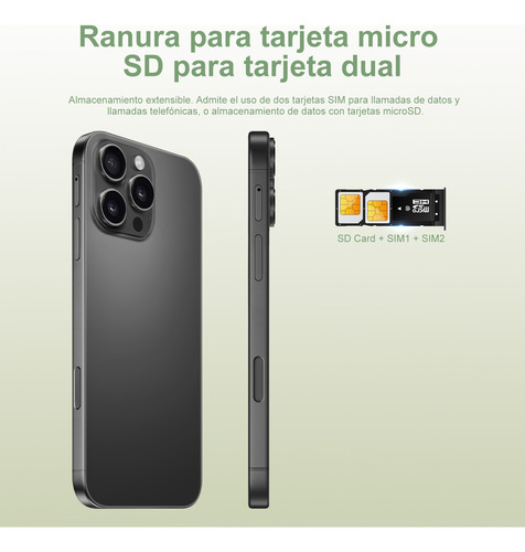 Android Celulares I16 Pro Max 6.6 Pulgadas Barato Ram2gb Y Rom16gb