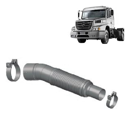 Tubo Flexível Inox Adaptação Mb Actros 1635 2012 Em Diante