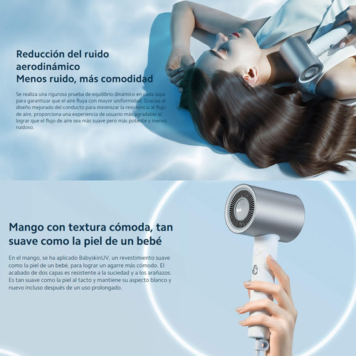 Secadora De Cabello Xiaomi Water Ionic Hair Dryer H500 Color Gris