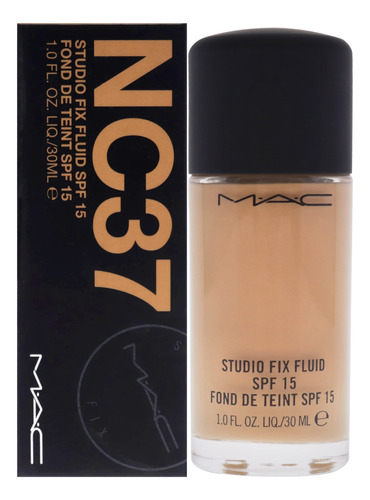 Mac Studio Fix Base Fluid Foundation Spf5, Nc37, Clean, 1 O.