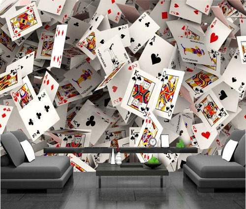 Adesivo Parede Jogos Baralho Cassino Cartas Poker Gg474