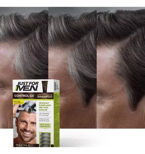 Control Gx Just For Men Color Marrón Champú Pinta Canas