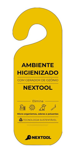 Aviso De Porta Nextool - Oxi Sanitização - Ozônio 120pçs