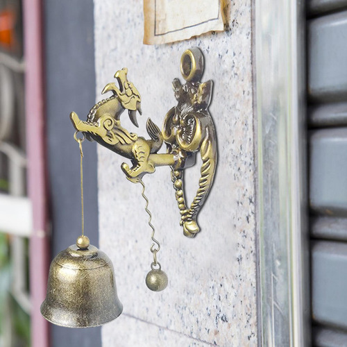 Campana De Hierro Fundido Para Puerta Delantera, Vintage
