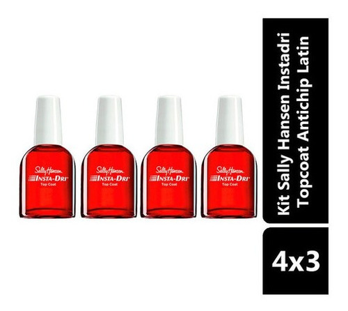 Imagen 1 de 4 de Kit Sally Hansen Instadri Topcoat Antichip Latin X 4