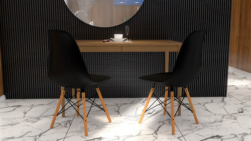 Cadeiras Conj. 2 Sala P Bancadas Chique Cor Preto