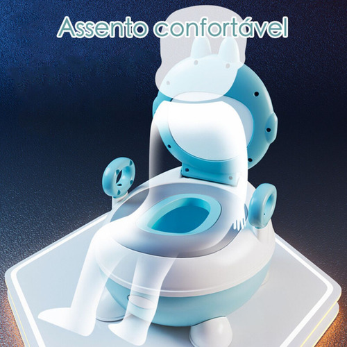 Troninho Penico Infantil Bebê Desfralde Merlin Azul Maxibaby