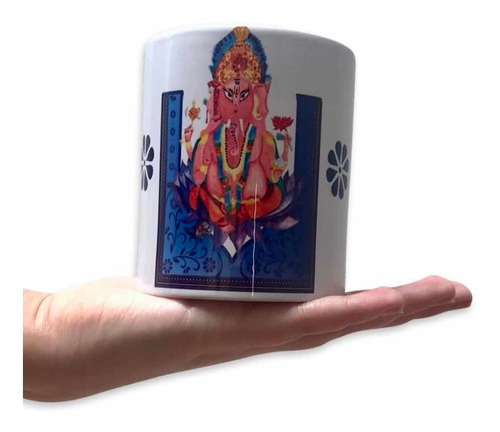Imagen 1 de 2 de Taza Once Onzas Con Imagen De Ganesha