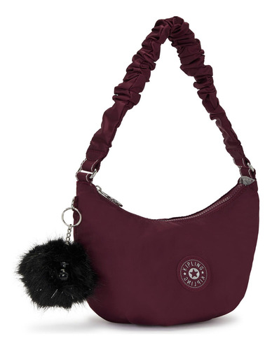 Shoulder Bag Kipling Lidya Merlot Sateen 100% Original