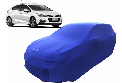 Capa De Tecido P/ Proteção De Carro Chevrolet Cruze Hatch Cor Azul Royal