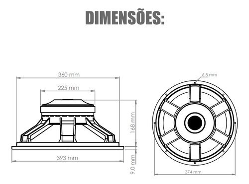 Woofer Falante Triton 15 Shiver 3.8 1900w Rms 4ohms Paredão