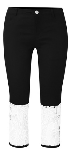 Capris Elásticos Y Delgados De Encaje Para Mujer, The Middle