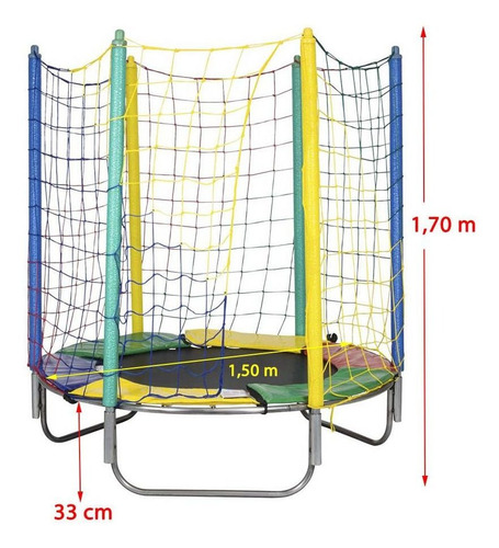Pula Pula 1,50m Canguri Black. Até 80kgs C/ Sup. P/ Pés