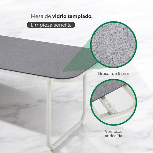 Juego De Sala L sunset ratán Sofá Seccional Para Exterior Jardín Color Natura Con cojines Y Mesa De Centro 5 piezas Mueble De Patio Terraza Balcón Kingshouse