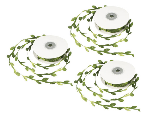 Hojas De Boda Verdes Y Verdes, 3 Rollos, Artificiales, Para