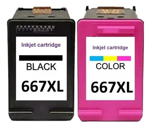 Kit Cartucho Compatível Com Hp 2774 667 2376 Deskjet 2776 | Frete grátis