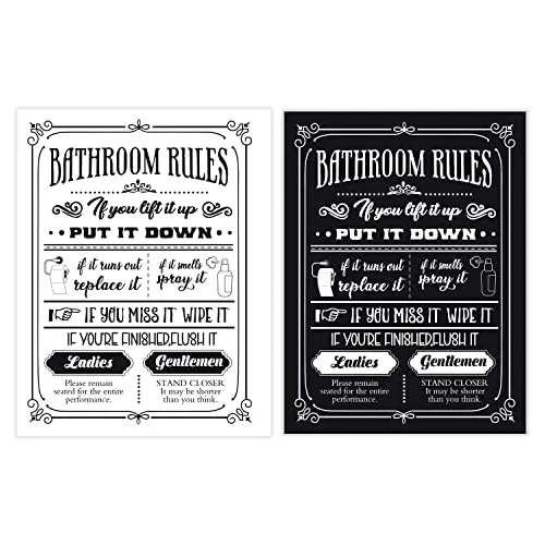 comprar Impresión De Reglas Del Baño, Arte De Pared De Reglas...