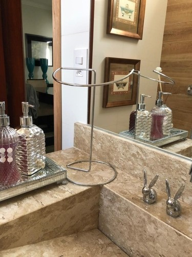 Imagem 10 de 10 de Suporte Toalheiro Porta Toalhas De Rosto Mãos Bancada Lavabo