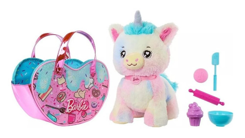 Barbie Pelúcia Bolsa Com Pet Chef Adventure Hpj42 Mattel Cor tye Die