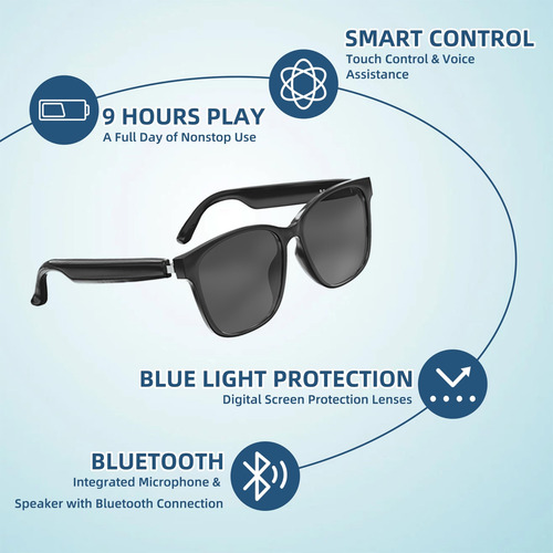 Gafas Inteligentes Traducción Inalámbricas Con Bluetooth