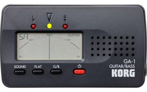 Korg Ga1 Afinador De Guitarra Y Bajo Cromatico Color Negro