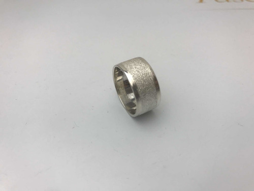 Anillos Cinta En Plata 925, Arenado. Ancho 1 Cm. Tuset.