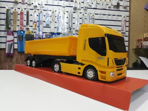 Carreta Brinquedo Miniatura Iveco Hi-way Basculante Caçamba