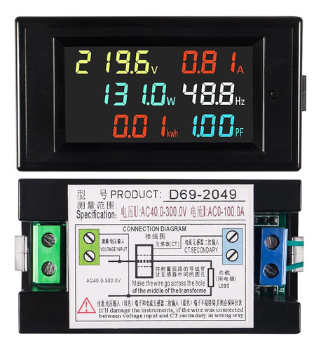 Alinan 2 Unids Ac Display Meter Ac40-300v 100a 110v 220v Vol
