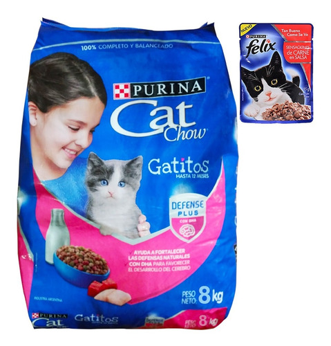 Alimento Gatitos Purina Cat Chow 8 Kg + Regalo + Envío