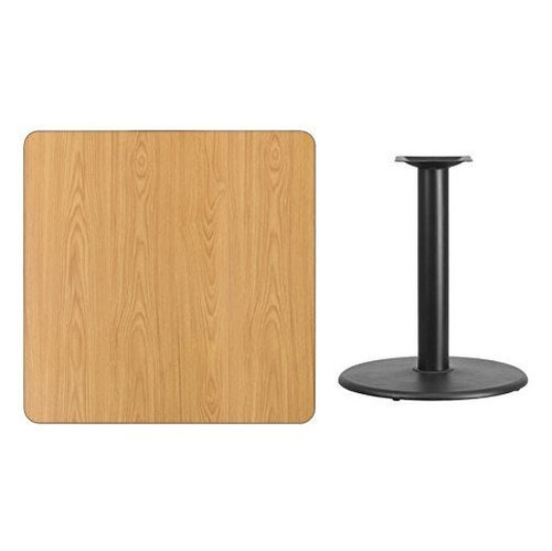 36  Mesa Cuadrada Natural Laminado Table Parte Superior Base