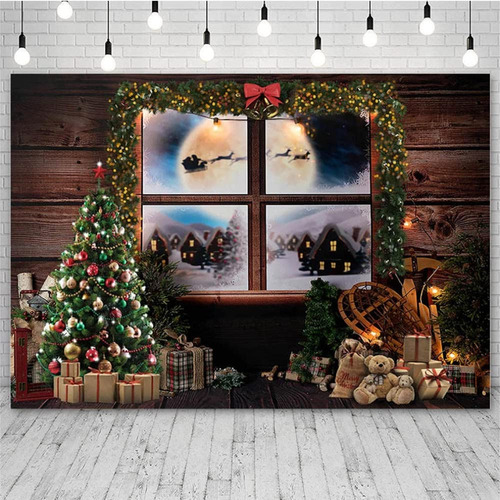 Fondo Ktwd Feliz Navidad Arbol Invierno Ventana Regalo Foto