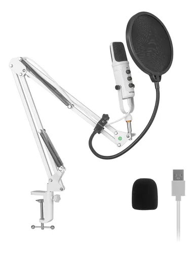 comprar Microfono Condensador Cardioide 24 Bits 192 Khz Usb Soporte