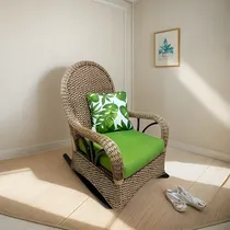 Comprar Silla Mecedora En Mimbre Natural - Mecedora En Fibra Natural