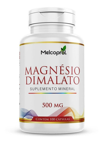 Imagem 1 de 2 de 4 Magnésio Dimalato 100 Caps De 500mg - Melcoprol