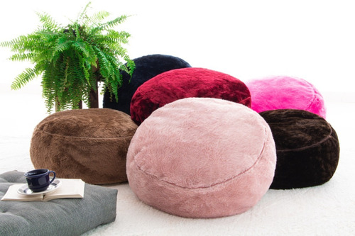 Cama Puff Cachorro Gato 100% Lavável Tam M Super Confortável Cor Rose