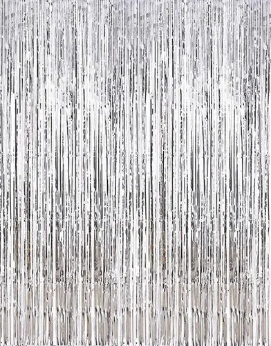 comprar 2 Cortinas De Flecos Metálicos De Oropel Pletado Brillante D