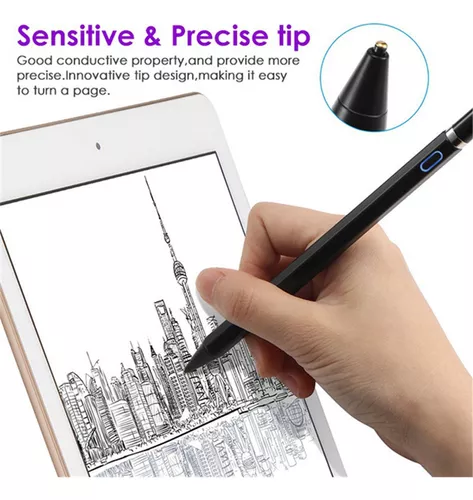 Tablet Stylus Pen 5V 0.2A Lápiz de pantalla táctil universal flexible de  alta precisión para tableta PC Teléfono Negro