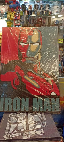 Cuadro Iron Man Estilo Obama Impreso En Tela Pvc 60x40