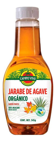 Jarabe De Agave Campo Vivo Sabor Maple Orgánico 345g