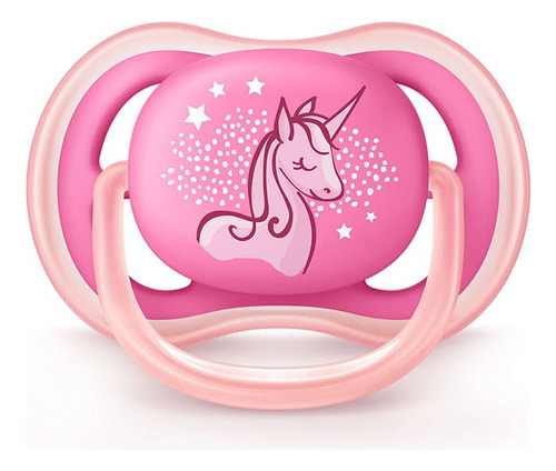 Chupete Ultra Air Avent Unicornio De 6 A 18 Meses Rosa