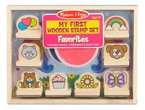 Comprar Juego De Sellos De Madera Para Niños, 8 Sellos Con Tinta Lav