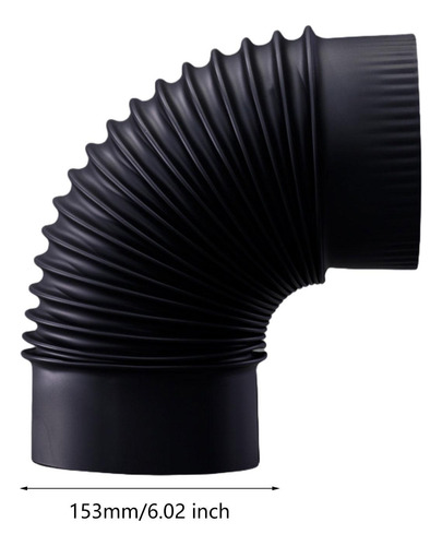 Codo De 90 Grados Negro Para Estufa, Identificación 15,3 Cm