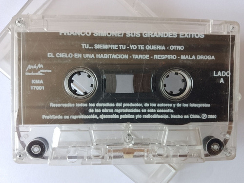 Franco Simone Cassette Musical Grandes Éxitos Sin Caratula 
