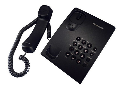 Teléfono Panasonic KX-TS500 fijo - color negro