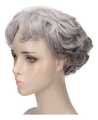 Peluca Sintética Para Mujer, Corta, Rizada, Para Cosplay