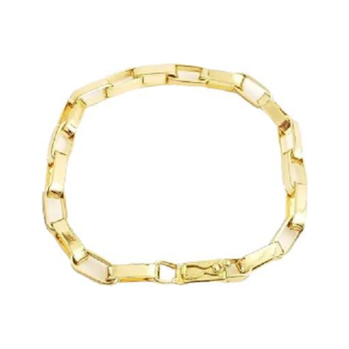 Pulseira Banhada A Ouro 18k Tijolinho 8mm