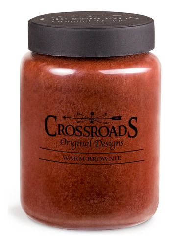 Crossroads - Vela Perfumada De Brownie Cálido Con 2 Mechas, 