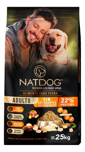 Croquetas Perro Alimento 25 Kg Natdog Adulto Premium